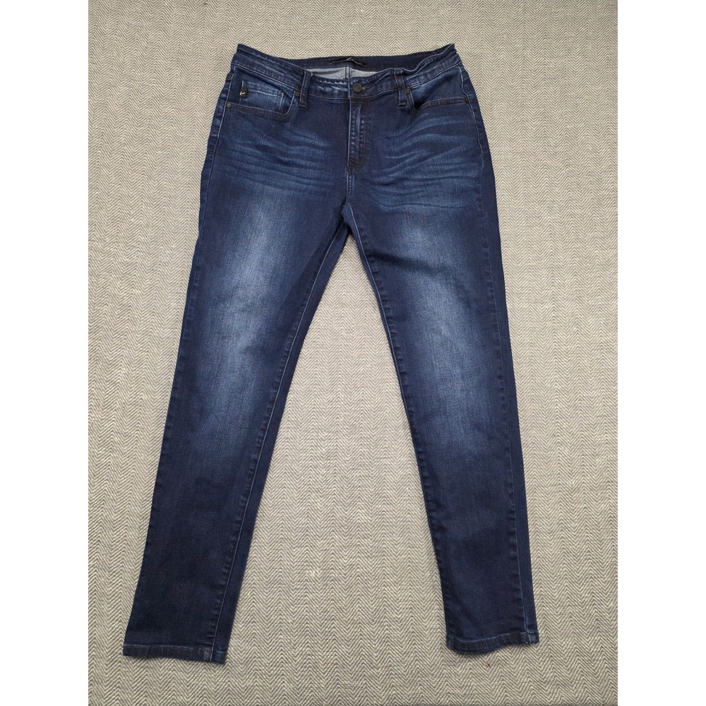 KanCan Women Dark Wash Distressed Skinny Jeans Style KC7085LDH Size 15 31
